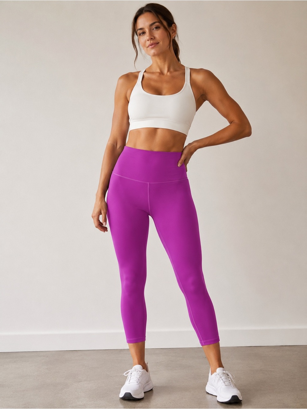 Lululemon Wunder Train High-Rise Crop 23” Leggings Purple Size 6